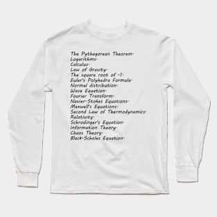 Math Lover Equations Long Sleeve T-Shirt